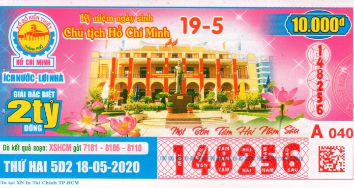 Vé số kiến thiết đài Hồ Chí Minh